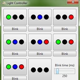 The simple UI for controlling the lights.