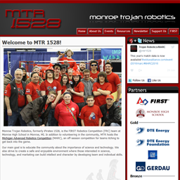 The home page of the website.