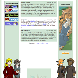 The website after a 2010 redesign, bottom half.